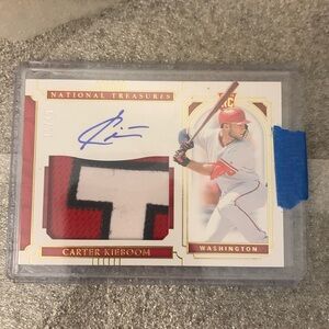 Carter Kieboom Panini Autographed Baseball Card
